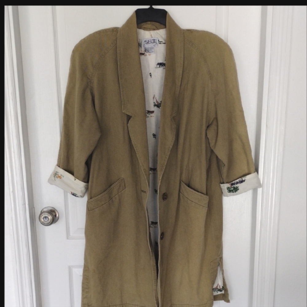 Vintage S.B.II By BIttermen Coat Size L. 100% Cotton.